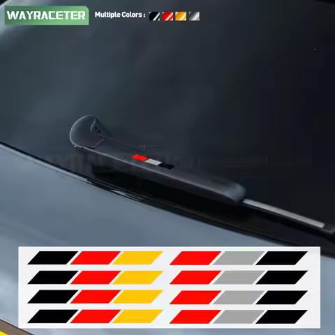 8 Pcs German Sport Decal Rearview Mirror B Pillar Sticker For Audi A3 A4 A5 A6 A7 A8 A1 A2 Q2 Q3 Q5 