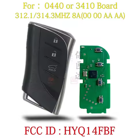 BaoJiangDd car key Fit for Lexus UX250H UX260 UX300 0440 3410 Board Smart Remote key FCC ID:HYQ14FBF