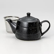 Black Crystal Pot with Amp, 4.3 x 6.9 x 3.7 inches (11 x 17.5 x 9.5 cm), 13.1 fl oz (400 cc, 321 g),