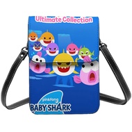 Baby Shark Leather Crossbody Mobile Phone Purse Wallet Shoulder Bag Handbag Sling Bags