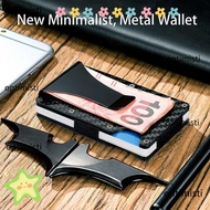 OPTIMISTI Metal Wallet Slim Black  Organizer Credit Card Holder