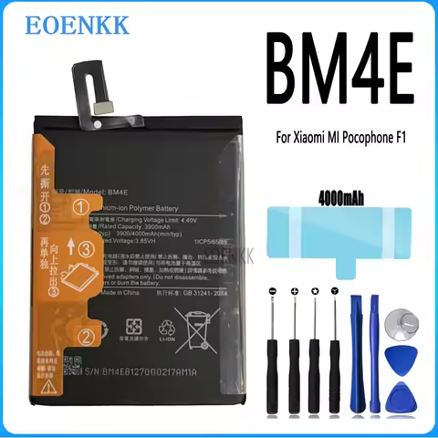 BM4E Battery For Xiaomi MI Pocophone Poco F1 Original High Capacity Phone Batteries Bateria