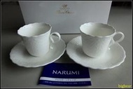 (務必先詢問,勿直接下標)日本 NARUMI 鳴海 浮雕骨瓷 咖啡對杯 (WEDGWOOD  Rosenthal )