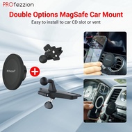 PROfezzion CD Slot & Vent Clip Combo Magnetic MagSafe Car Mount Holder For iPhone 14 13 12 Pro Max P