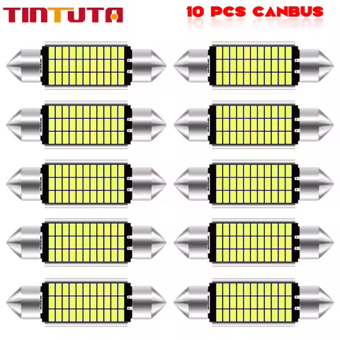 2/10PCS C5W LED Bulbs Car Interior Light License Plate Canbus Auto Reading Dome Light 12V 33SMD 3014