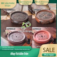 SA Multi-purpose Zisha Tea Tray - Dragon Tranh Chau Pattern & Four Quarters – Size: 30x8cm, 25.5x10c