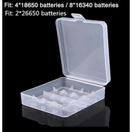 Durable Hard Plastic Battery Holder Storage Case Holder for 4x18650/2x26650 Batteries