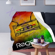 Living room, bedroom, sofa bed, maple leaf velvet blanket for picnic, Bob Marley music decoration reggae blanket 02