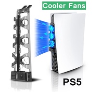 For PS5 Console Cooling Fan with LED Light Stand Cooler 3 Fans System Station for SN Playstation 5 Game Controller essor