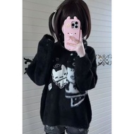 Women Autumn Winter Sweater Asian Culture Age-Reducing Korean Style Soft Waxy Knit Loose Top y2k Mil