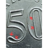 Malaysia old coin 1982 error original good condition.