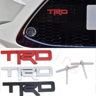 For TRD Logo Car Front Grille Emblem Badge Stickers Styling For Toyota Vios Wish Altis Rush Innova F