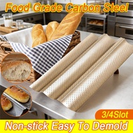 3/4Slot baguette baking mold tray, food grade carbon steel, baguette pan, non-stick, easy to demold 