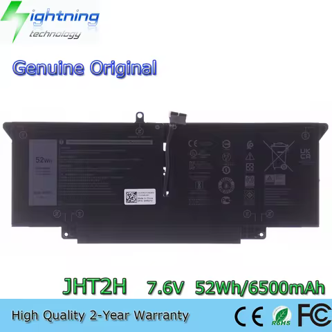 New Genuine Original JHT2H 7.6V 52Wh/6500mAh Laptop Battery for Latitude 7310 7410 series 04V5X2 0HR