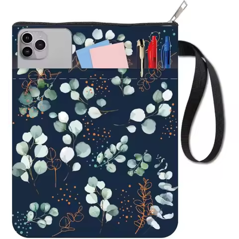 Leaf Book Covers Plant Book Protector Book Sleeve for Paperbacks Washable Fabric Cloth Book Cover wi