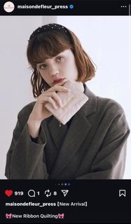 Maison de FLEUR 粉色蝴蝶結暗紋錢包