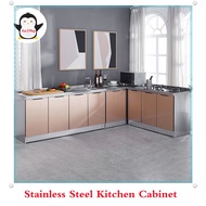 Stainless Steel Kitchen Cabinet High Quality Sink Storage Cabinet Modern Kitchen Cabinet Kabinet Dapur不锈钢橱柜