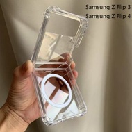 包郵 Magsafe透明四角防撞款三星手機殼 Magsafe Samsung Z Flip 4 / Samsung Z Flip 3 phone case