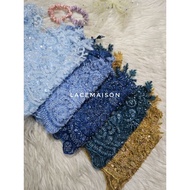 [0.5M] MELISSA BEADED BORDER LACE  FULL BEADING EXCLUSIVE