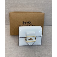 ขนาดของแบรนด์ของแท้100%: CV416ขนาด5/2ซม. CT987Small แบบ Morgan กระเป๋าสตางค์ผู้หญิงกระเป๋าใส่เหรียญ4