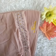 Khimar Ceruty 2 Layer Payet Mutiara / Hijab Ceruti Babydoll Lebaran Rahel terbaru
