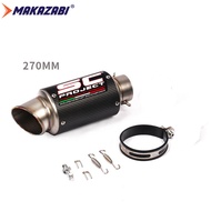 60MM Universal รถจักรยานยนต์ท่อไอเสียท่อไอเสียท่อหนีบ Moto End ท่อคาร์บอนไฟเบอร์2นิ้ว-2.35นิ้วสำหรับ