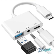 YRBWDYZDH Type-C to 3.5m Tablet Headphone USB Splitter Data Transmission