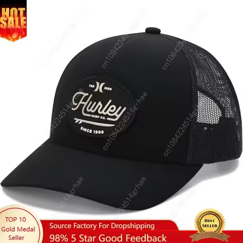 H-Hurley Mens Hat - Beach Break Trucker Water Resistant Baseball Cap