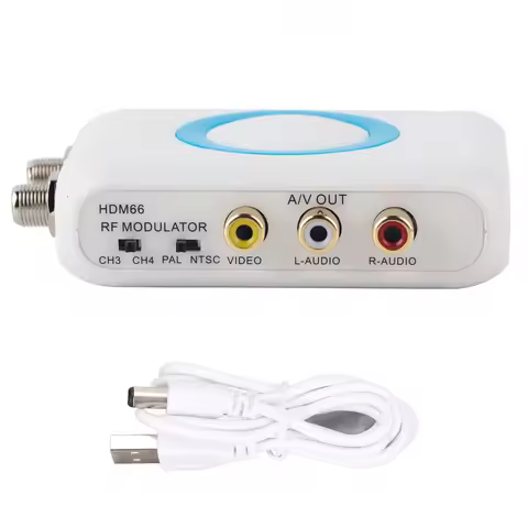 HDM66 HD Modulator Support PAL NTSC Format Output RCA to RF Modulator for Local CATV System for Home