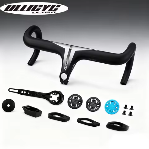 JAVA T1000 carbon fiber road bicycle handlebar with internal cable and speedometer bracket