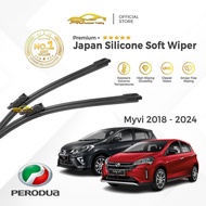 Japan TECHNOLOGY Silicone Car Wiper Soft For Perodua Myvi New (2018-2024)