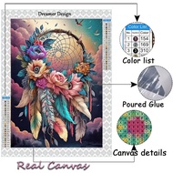 Diamond Art Painting Kit Flower Dream Catcher Collection Full Diamond Mosaic 5D DIY Cross Stitch Kits Diamond Art Home Frameless