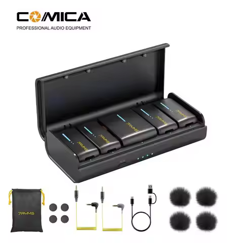Wireless Lapel Microphone 7RYMS IRay DW40 Four-channel Lavalier Wireless Microphone 4 Audio Tracks I
