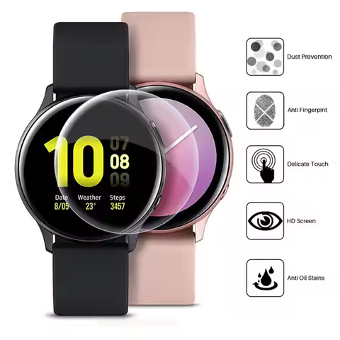 2pcs Full Protective film For Samsung Galaxy watch active 2 Screen Protector 3D Ultra-thin watch Act