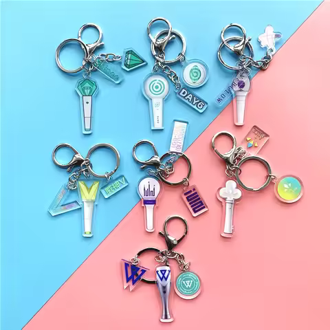 Summary link KPOP IDOLS Acrylic Lightstick Key Chain SHINee DAY6 VICTON (G)I-DLE WINNER EVERGLOW Bag