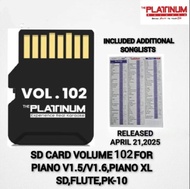 Platinum Karaoke Volume 102 SD Card for Piano / V1.6/Flute/Piano XL SD/PK-10