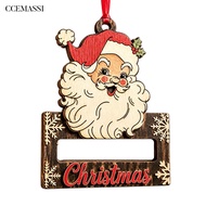 CS.B Unique Christmas Money Ornament, Wooden Money Clip for Cash Gifts, Indoor Outdoor Festive Decor