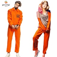 Cosplay Halloween Costume Prank Couple Set Uni Version Prison Inmate Costume Hot Item