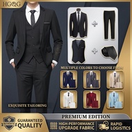 [local shipping]multiple sizes and colors Men's Suit New Choice: Korean 3-Piece Set, Slim Fit