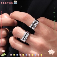 CLEVER Love Ring, Rotatable Adjustable Mood Ring, Funny Silver Fidget Fidget Ring Jewelry Gift