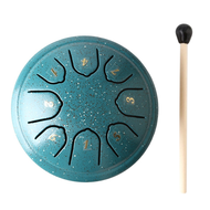 -Rain Drum for Outside Steel Tongue Drum 8 Notes 4.5 Inch Chakra Tank Drum Steel Percussion Padded M