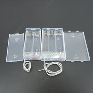 1pcs 3 AA Battery Holder Box Case with Switch 2AA 3AA 3xAA Transparent white 3V 4.5V Battery Holder 