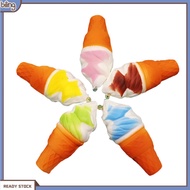 {biling}  Jumbo Squishy 10cm Ice Cream Cone Slow Rising Kids Toy Soft Phone Hanging Decor
