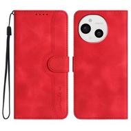 全城熱賣 - 適用於Sharp Aquos Sense9 YX 0030款愛心圖案膚感手機皮套（紅色）