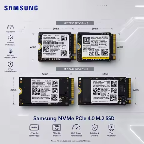 Samsung OEM PM9B1 PM9C1a PM991a BM9C1 NVMe PCIe 4.0 M.2 2230 2242 SSD High Speed Solid State Drive O
