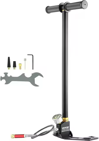 High Pressure Hand Pump 3 Stage Airgun PCP 4500PSI Stirrup Air Rifle Filling Stirrup Pump (30MPA), B