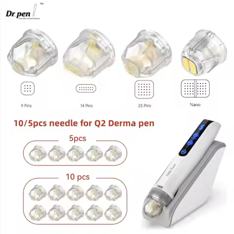 10/5pcs Dr. Pen Hello Face Q2 ≤0.25mm Needle Head EMS Derma Stamp Nano 9pin 14pin 25pin Skin Care Ha
