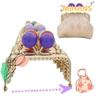MIH Purse Clasp Frame, Candy Color Square Purse Frame Kiss Clasp, Metal Purse Frame