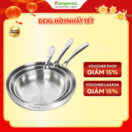 [ĐỘC QUYỀN] Chảo Inox liền khối đa lớp chống dính tự thân Kangaroo KGFPD1NE kích thước 20-24-26cm