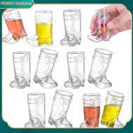 PENNYJ Bridal Shower Drinkware Cowboy Boot Shot Glasses 5pcs Cowboy Boots Wine Glasses Western Theme